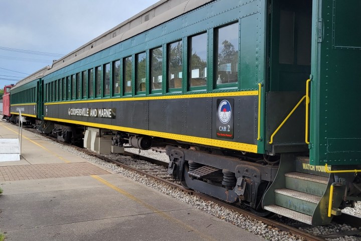 a train on a steel track