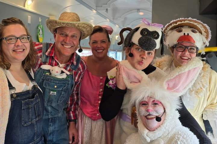 a group of people posing for the camera